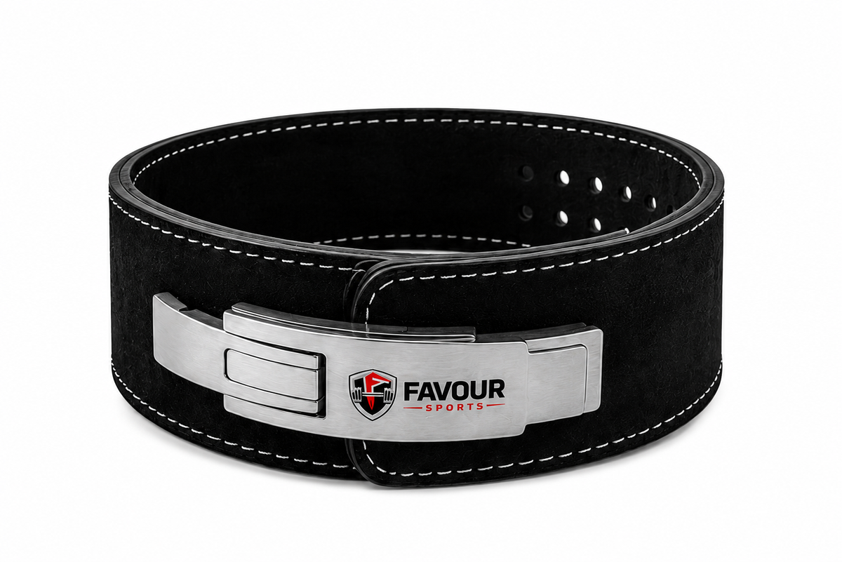 Premium Leather Powerlifting Belt– Heavy-Duty Lever Buckle Weightlifting & Gym Belt | 10mm Thick Strength Training Belt