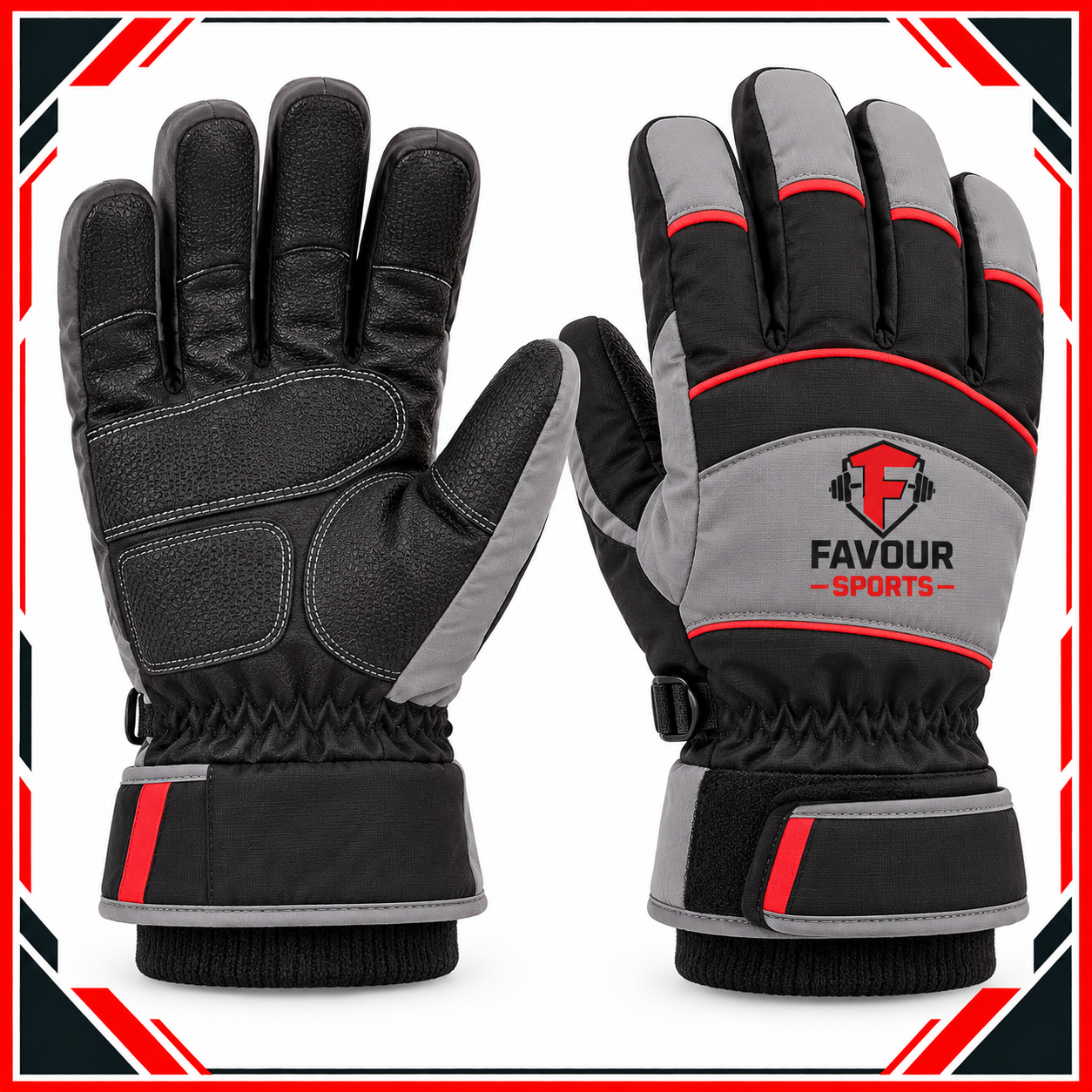 Premium Work Gloves | Heavy-Duty Protective Gloves with Reinforced Palm & Adjustable Wrist